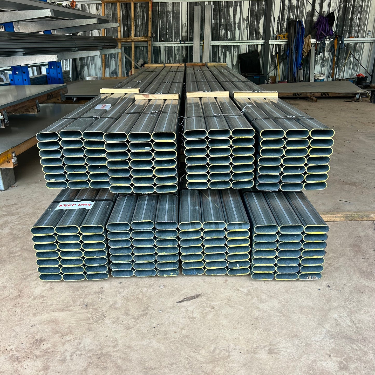 Galvanised Cattle Rail - 115mm x 42mm x 2mm x 6.1m