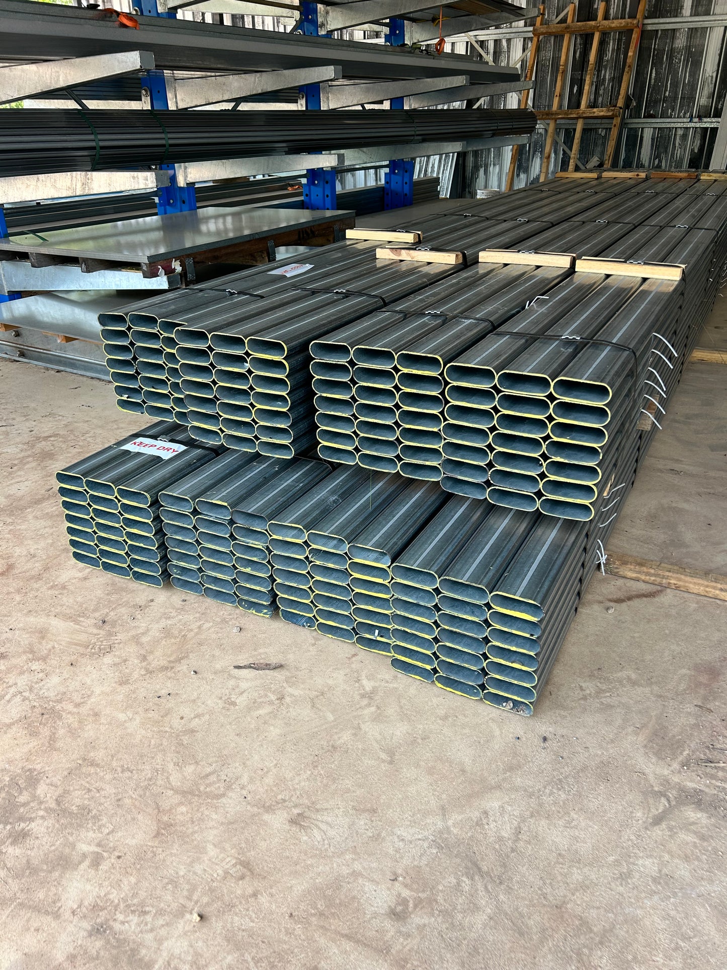 Galvanised Cattle Rail - 115mm x 42mm x 2mm x 6.1m